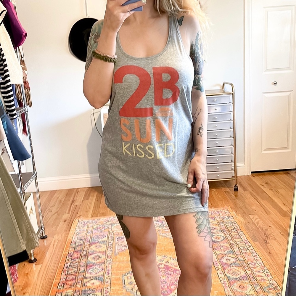 OLD NAVY | To Be Sunkissed Grey Swim Cover Up Tank Dress - Picture 2 of 6